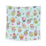 Cupcake Doodle Pattern Square Tapestry (Small)