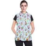 Cupcake Doodle Pattern Women s Puffer Vest