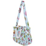 Cupcake Doodle Pattern Rope Handles Shoulder Strap Bag