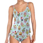 Cupcake Doodle Pattern Tankini Set