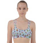 Cupcake Doodle Pattern Line Them Up Sports Bra