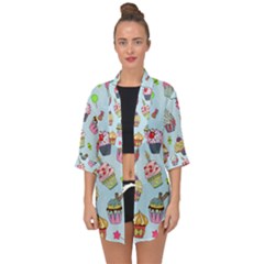 Open Front Chiffon Kimono 