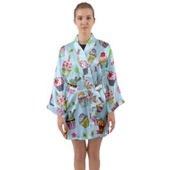 Long Sleeve Satin Kimono 