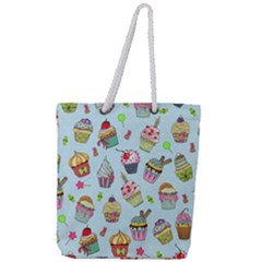 Full Print Rope Handle Tote (Large) 