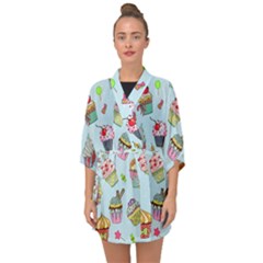 Half Sleeve Chiffon Kimono 