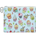 Cupcake Doodle Pattern Canvas Cosmetic Bag (XXXL)