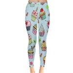 Cupcake Doodle Pattern Inside Out Leggings