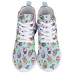 Cupcake Doodle Pattern Women s Lightweight High Top Sneakers