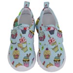 Cupcake Doodle Pattern Kids  Velcro No Lace Shoes