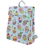 Cupcake Doodle Pattern Flap Top Backpack