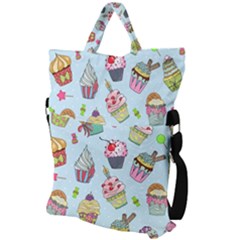 Fold Over Handle Tote Bag 