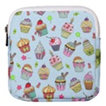 Cupcake Doodle Pattern Mini Square Pouch