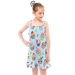 Cupcake Doodle Pattern Kids  Overall Dress