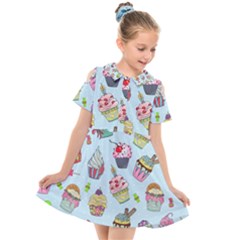 Kids  Short Sleeve Shirt Dress 