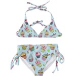 Cupcake Doodle Pattern Kids  Classic Bikini Set