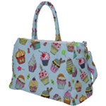 Cupcake Doodle Pattern Duffel Travel Bag