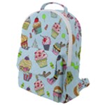 Cupcake Doodle Pattern Flap Pocket Backpack (Small)