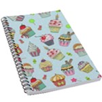 Cupcake Doodle Pattern 5.5  x 8.5  Notebook