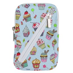 Cupcake Doodle Pattern Belt Pouch Bag (Large) from ArtsNow.com