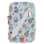 Cupcake Doodle Pattern Belt Pouch Bag (Large)