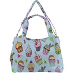 Cupcake Doodle Pattern Double Compartment Shoulder Bag