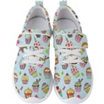 Cupcake Doodle Pattern Men s Velcro Strap Shoes