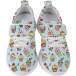 Cupcake Doodle Pattern Kids  Velcro Strap Shoes