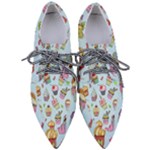 Cupcake Doodle Pattern Women s Pointed Oxford Shoes