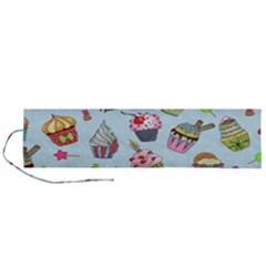 Cupcake Doodle Pattern Roll Up Canvas Pencil Holder (L) from ArtsNow.com