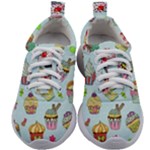 Cupcake Doodle Pattern Kids Athletic Shoes