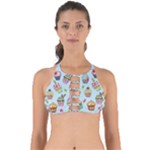 Cupcake Doodle Pattern Perfectly Cut Out Bikini Top