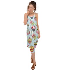 Waist Tie Cover Up Chiffon Dress 