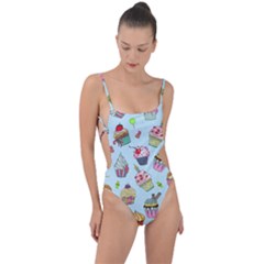 Tie Strap One Piece Swimsuit 