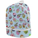 Cupcake Doodle Pattern Zip Bottom Backpack