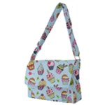 Cupcake Doodle Pattern Full Print Messenger Bag (M)