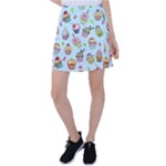 Cupcake Doodle Pattern Tennis Skirt