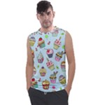 Cupcake Doodle Pattern Men s Regular Tank Top