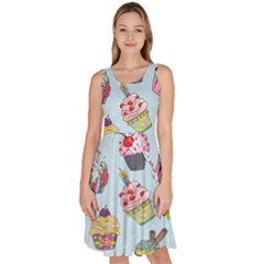 Knee Length Skater Dress With Pockets 