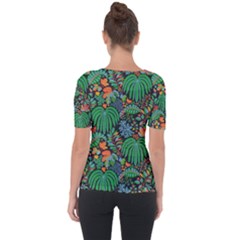 Shoulder Cut Out Short Sleeve Top 