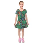 14 Kids  Short Sleeve Velvet Dress