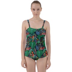 Twist Front Tankini Set 