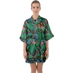 14 Half Sleeve Satin Kimono 