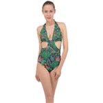 14 Halter Front Plunge Swimsuit