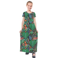 Kids  Short Sleeve Maxi Dress 