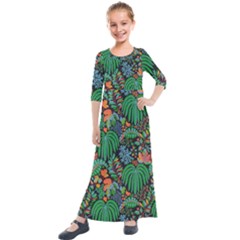 Kids  Quarter Sleeve Maxi Dress 