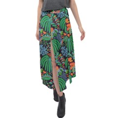 Velour Split Maxi Skirt 