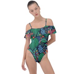 Frill Detail One Piece Swimsuit 