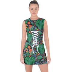 Lace Up Front Bodycon Dress 