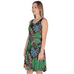 Knee Length Skater Dress With Pockets 