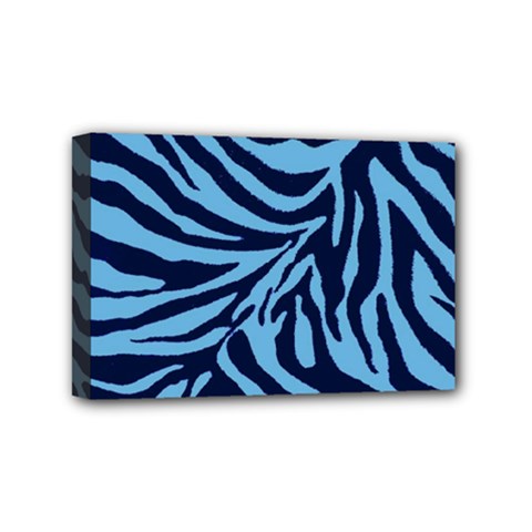 Zebra 3 Mini Canvas 6  x 4  (Stretched) from ArtsNow.com